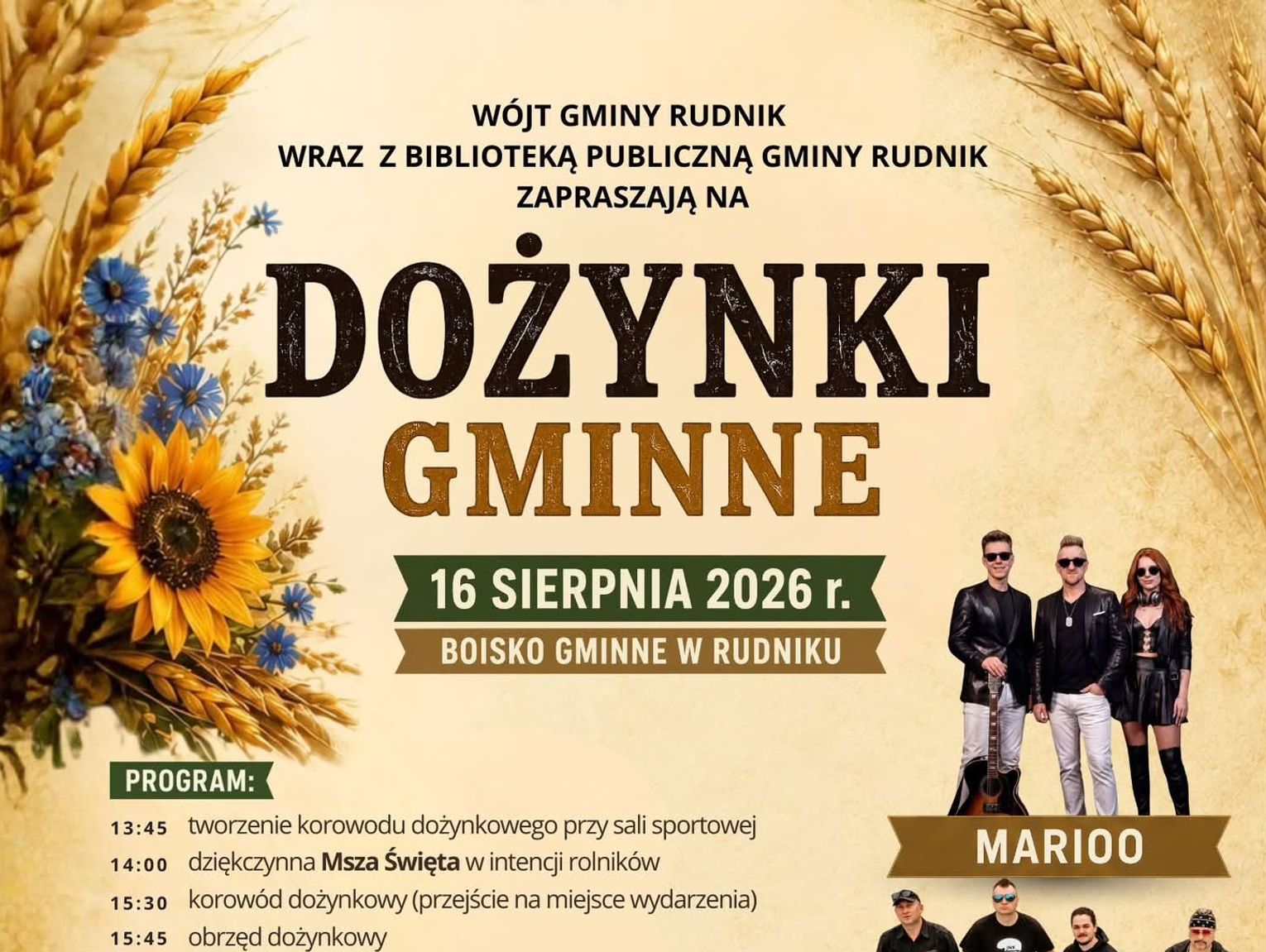 Rudnik. Rolnicy i mieszkańcy regionu podziękują za tegoroczne plony