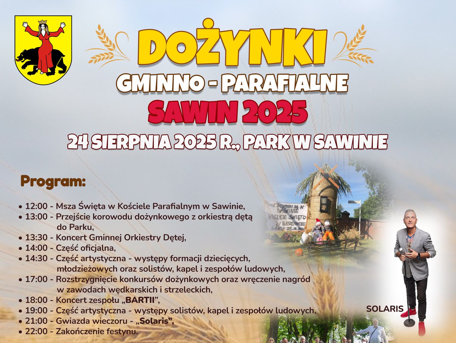Sawin. Gminno-Parafialne Dożynki połączą tradycję z rozrywką