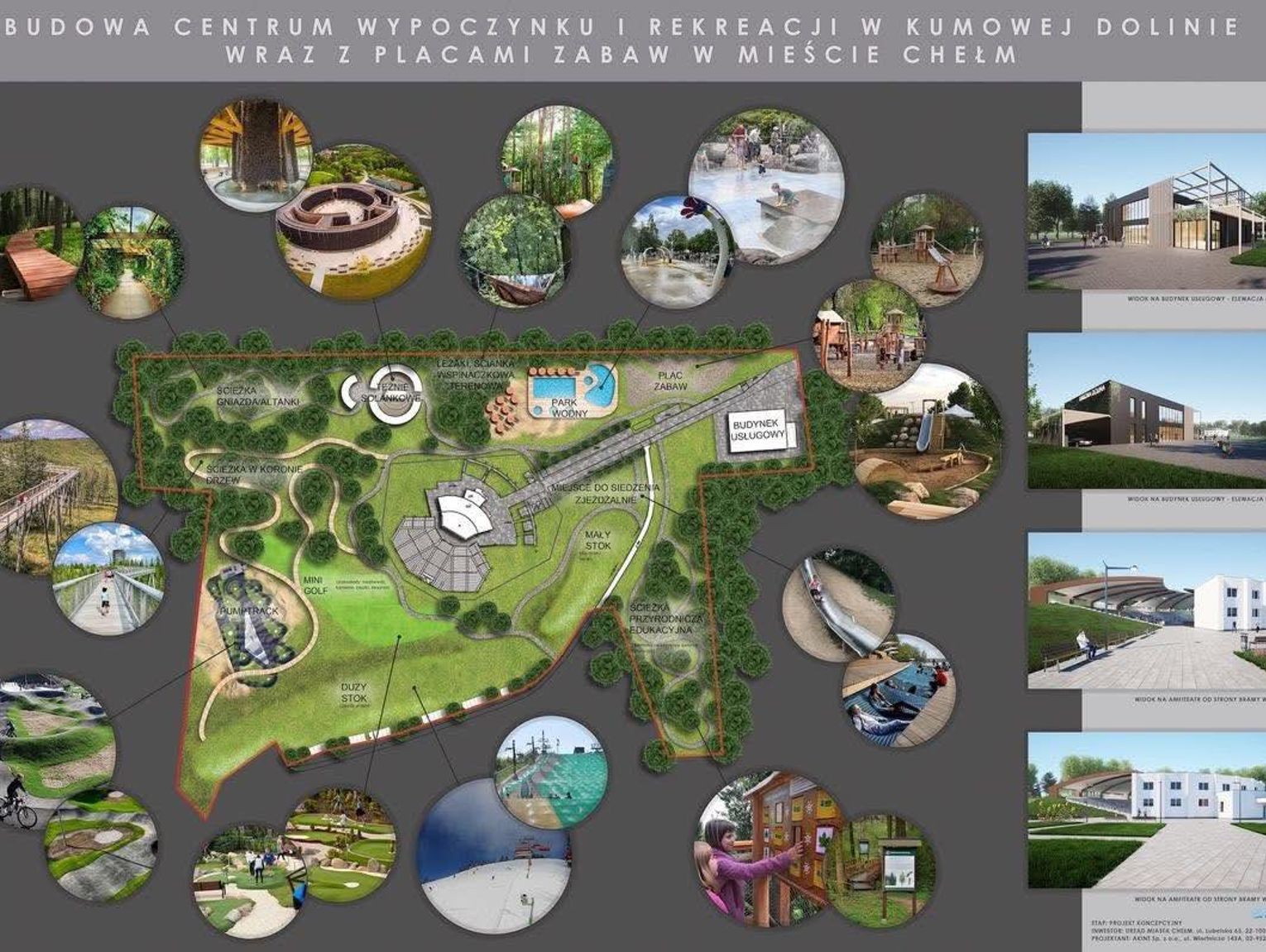 Chełm. Ścieżka w koronach drzew, wodny plac zabaw, tężnie, minigolf, pumptrack i stoki narciarskie. Tak ma zmienić się Kumowa Dolina