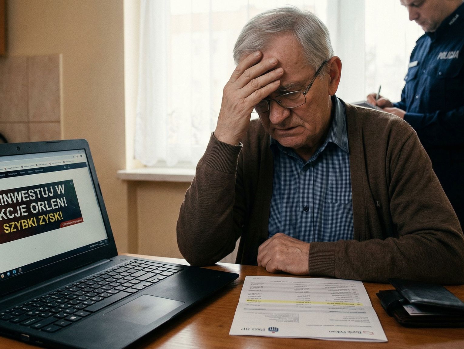 Senior z Chełma oszukany na „akcje Orlenu”. Stracił 72 tysiące złotych