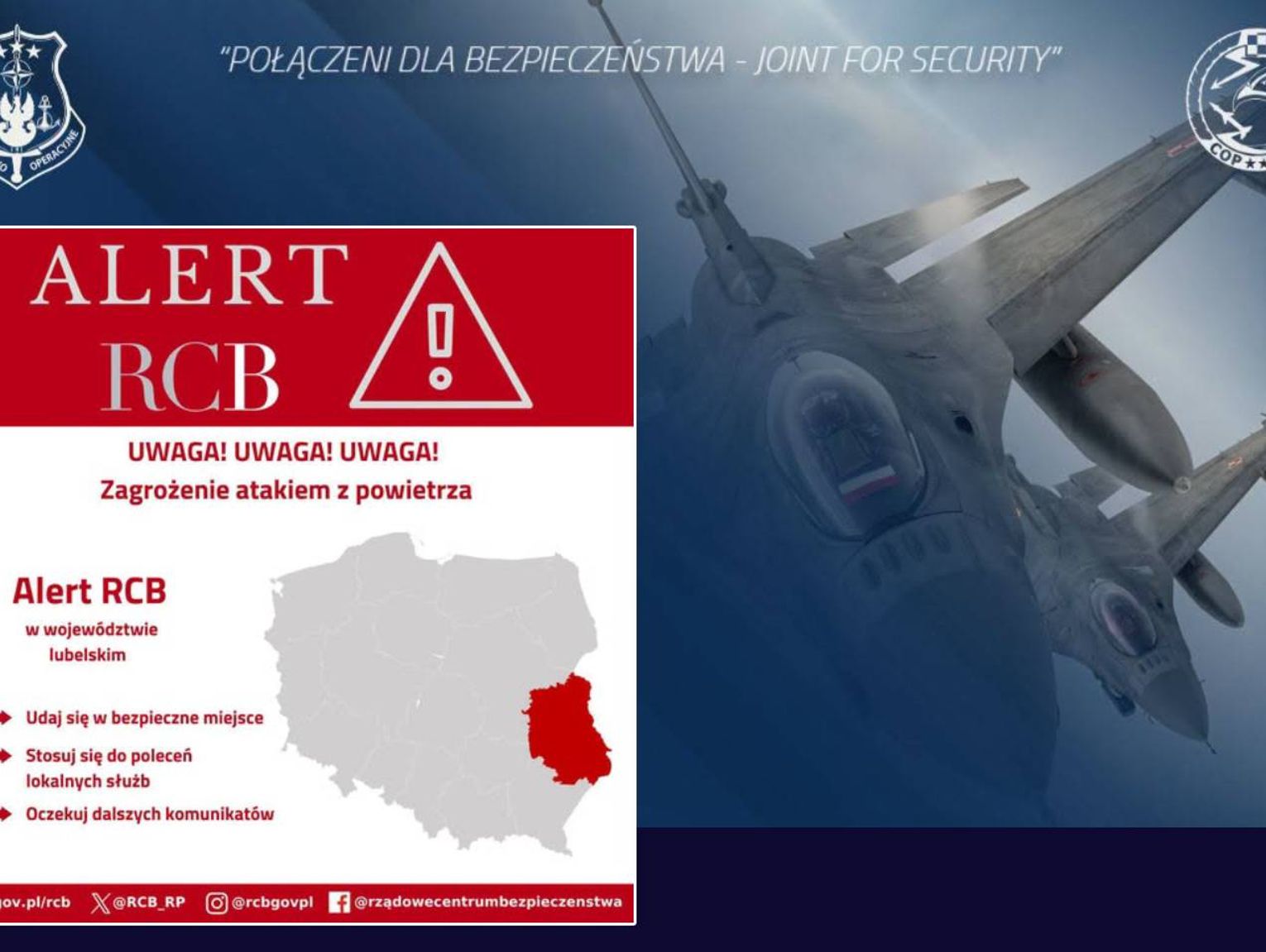 Seria alertów RCB. Dron spadł niedaleko granicy w Dorohusku. Czasowo wstrzymano przejście