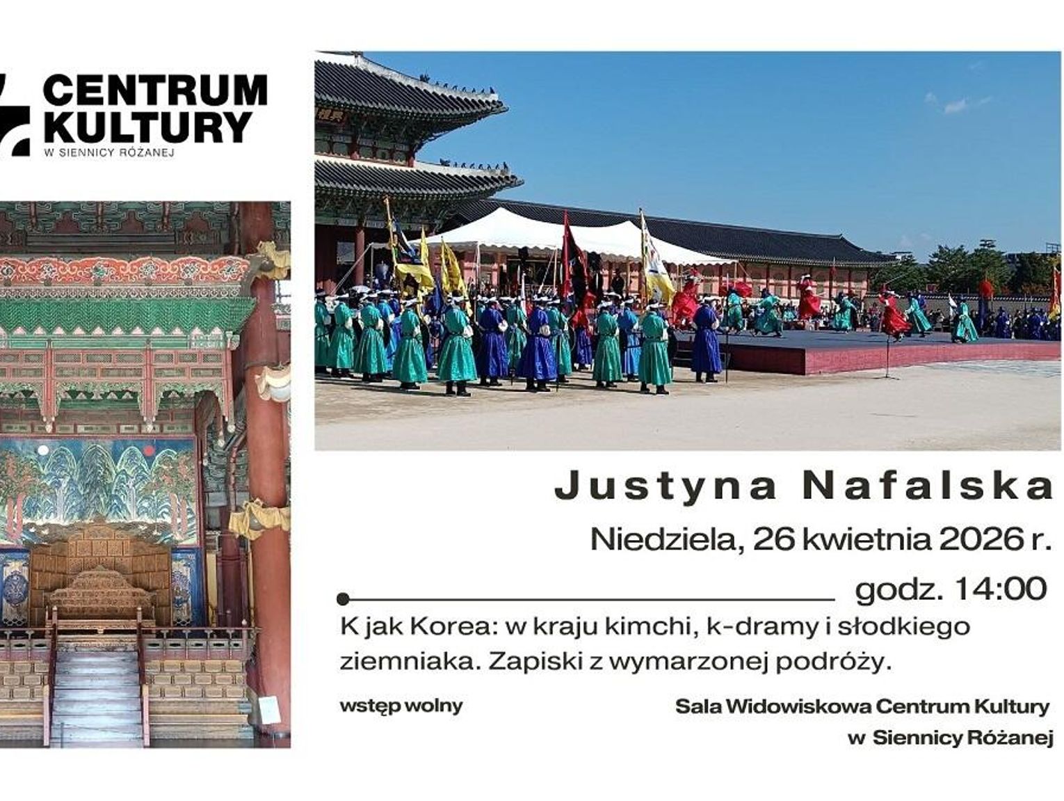 Siennica Różana. Podróżnicze spotkanie z kulturą Korei Południowej