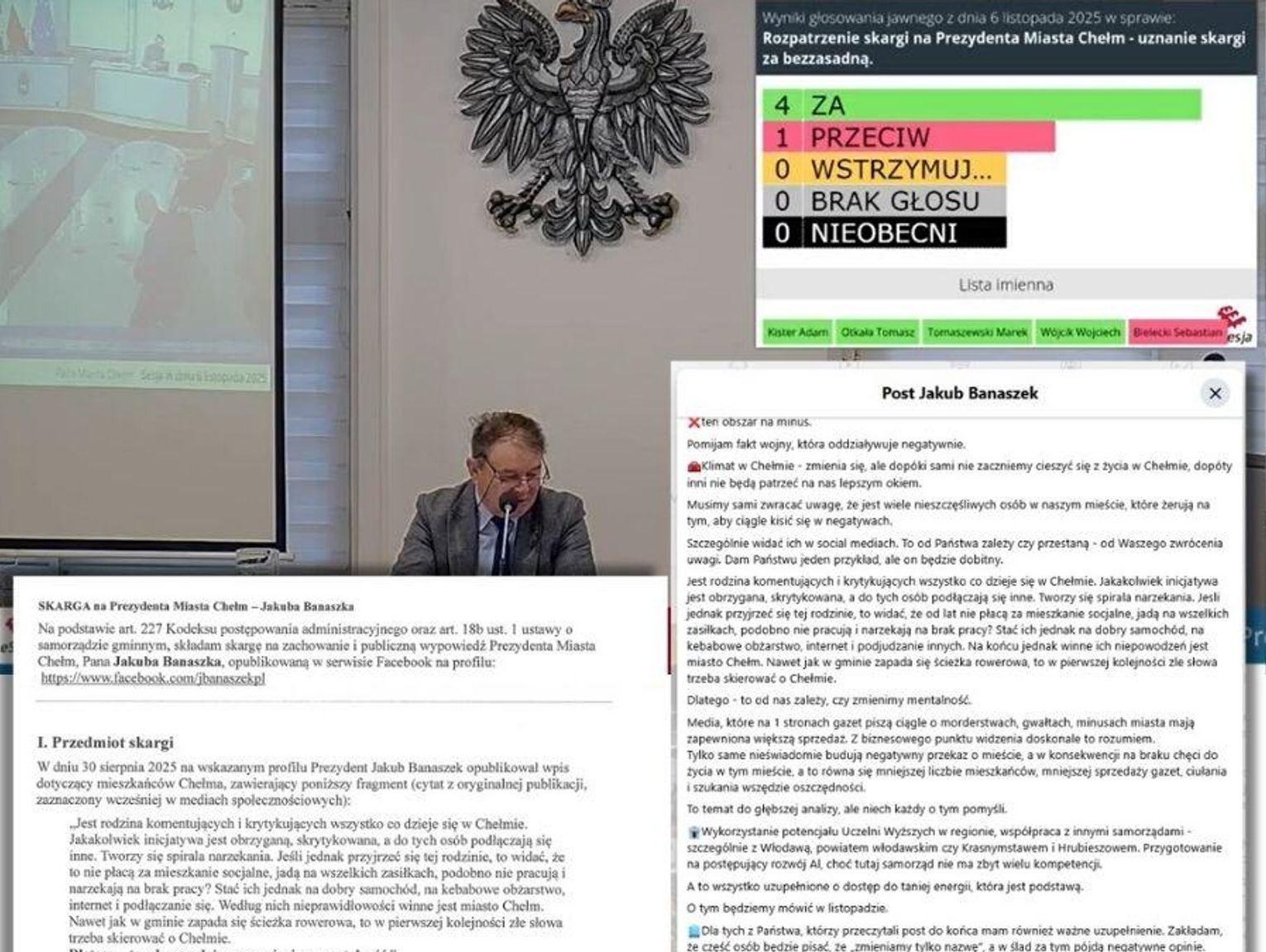 Skarga na wpis prezydenta Chełma o „kebabowym obżarstwie” i "obrzyganej incjatywie" uznana za bezzasadną