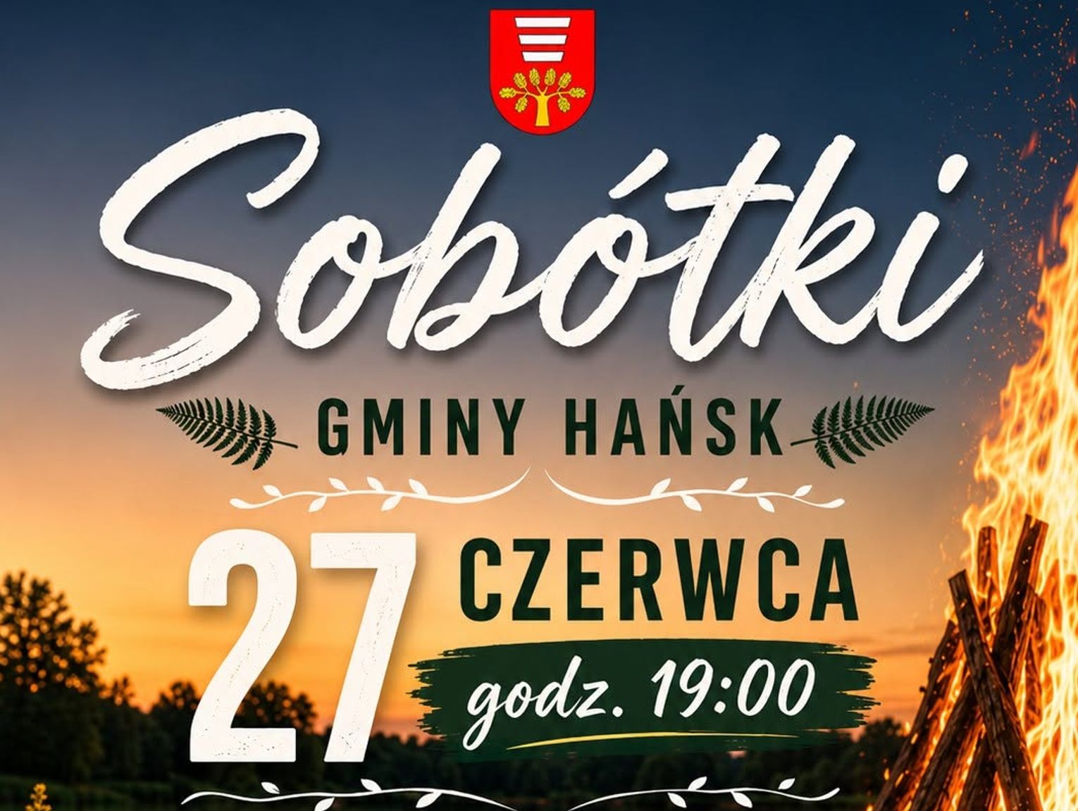 Sobótki Gminy Hańsk. Ogień, wianki i widowisko nad wodą