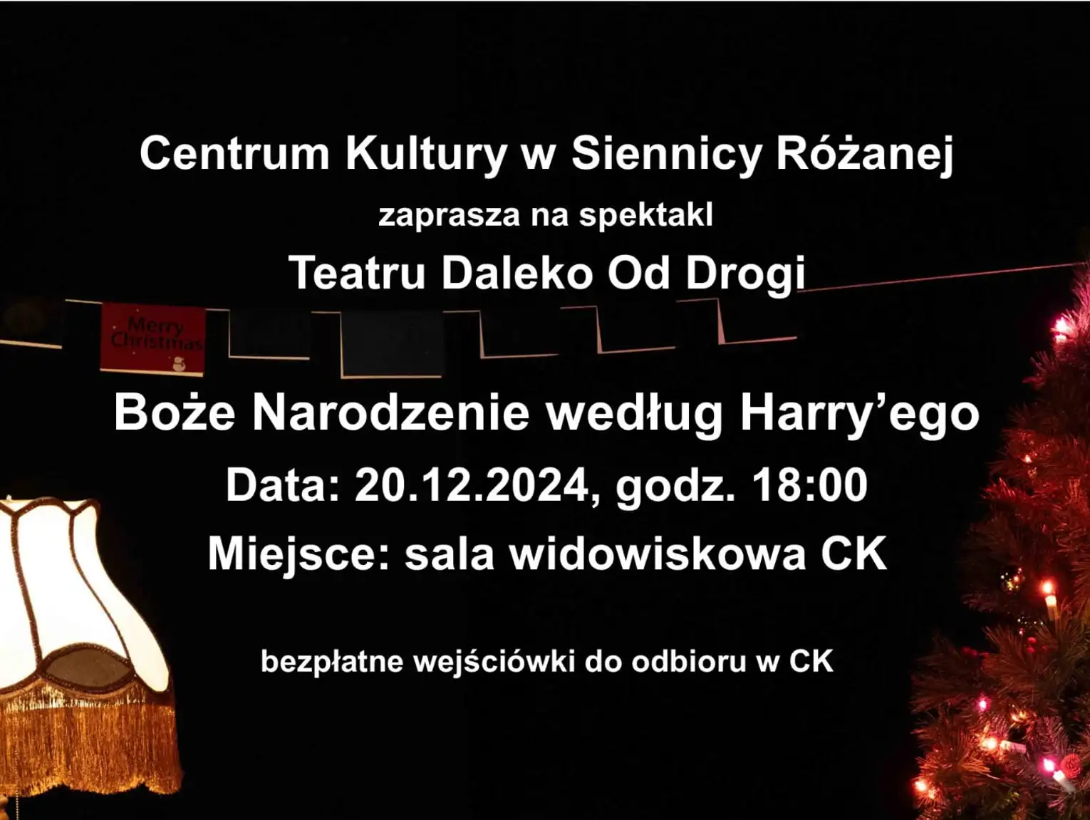 Spektakl „Boże Narodzenie według Harry’ego” w Siennicy Różanej