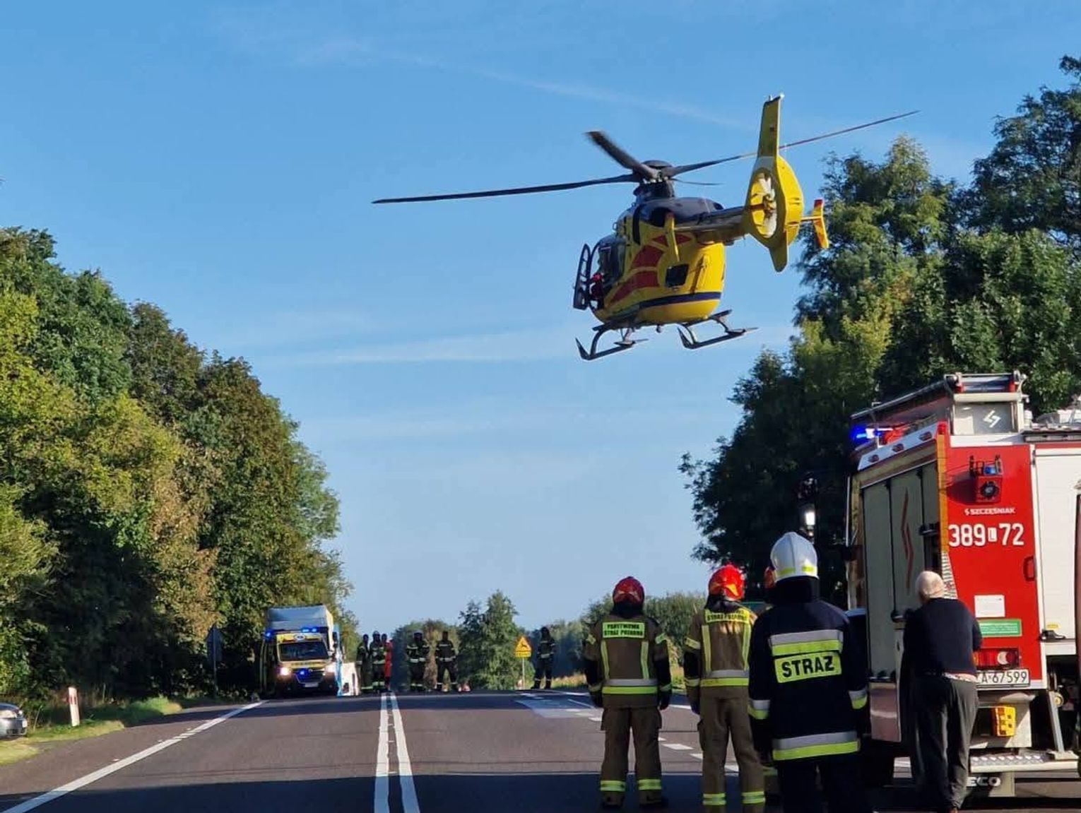 Strażakiem jest się zawsze. Druhowie z Izbicy ruszyli na pomoc poszkodowanym