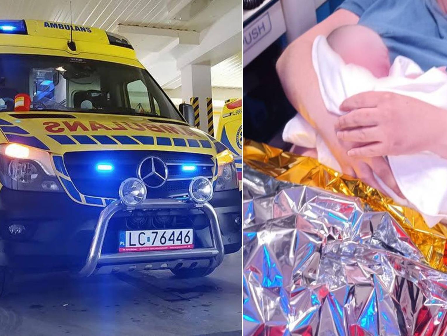 Trudny weekend służb: poród w karetce, wypadki i atak zwierzęcia