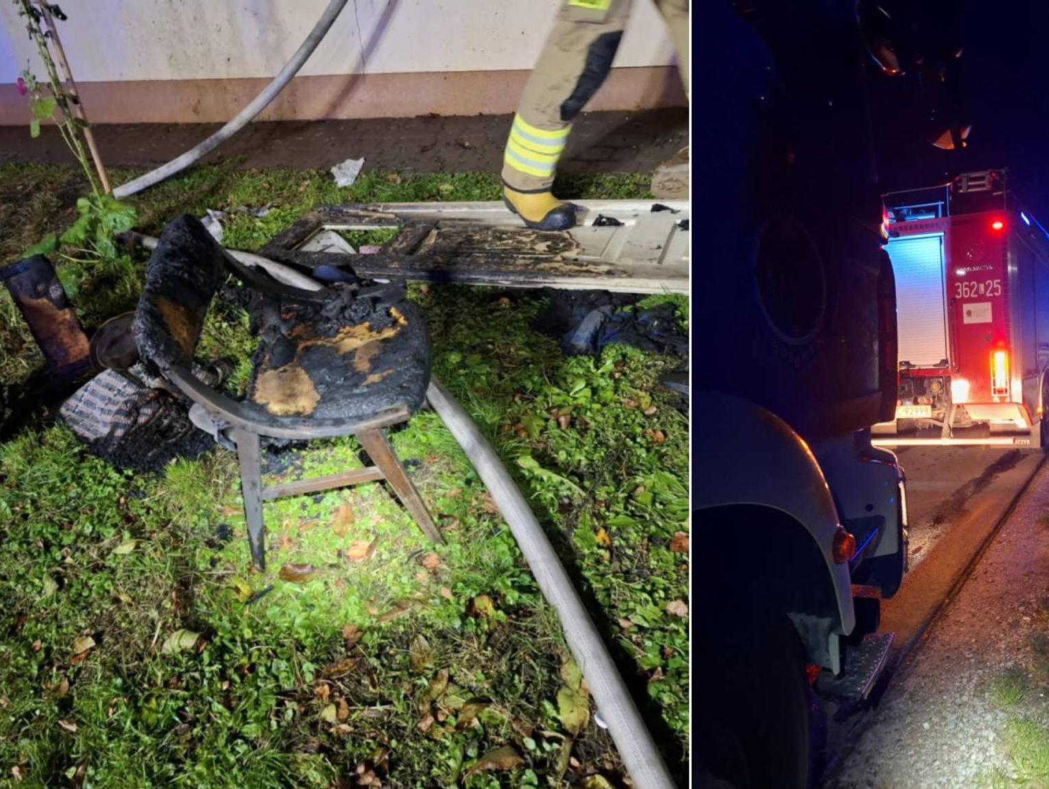 W domu w Ochoży wybuchł pożar. Poparzony mężczyzna trafił do szpitala