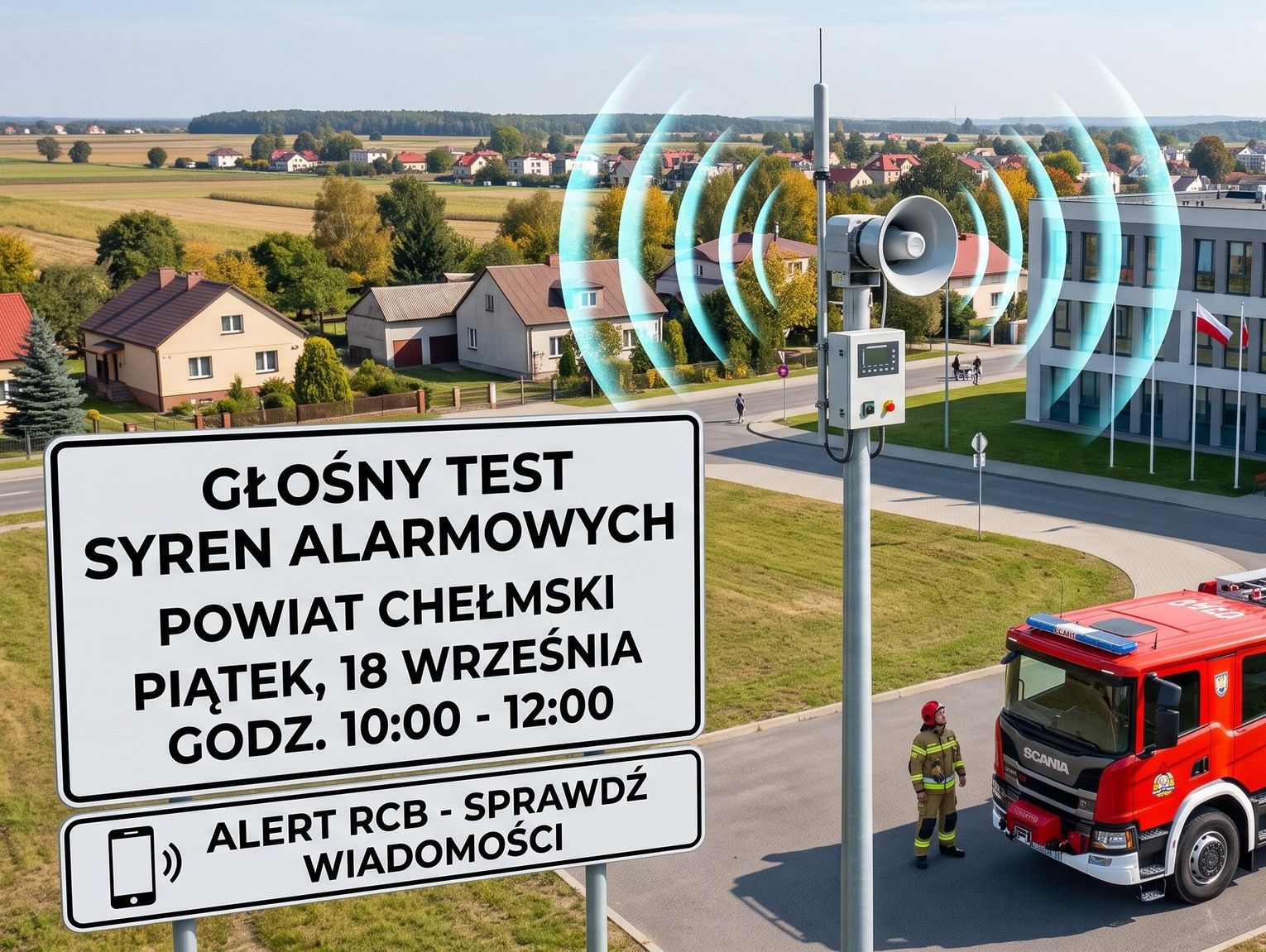 W piątek zawyją syreny. Powiat chełmski przetestuje zmodernizowany system ostrzegania