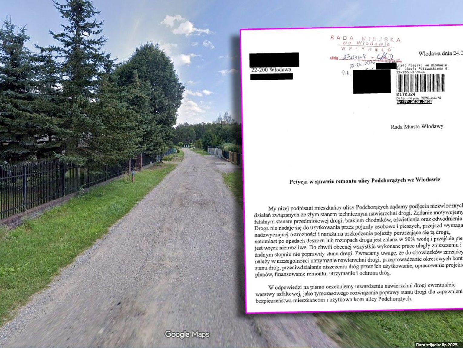 Włodawa. Koniec z dziurami i błotem? Na ulicy Podchorążych żądają pilnego remontu