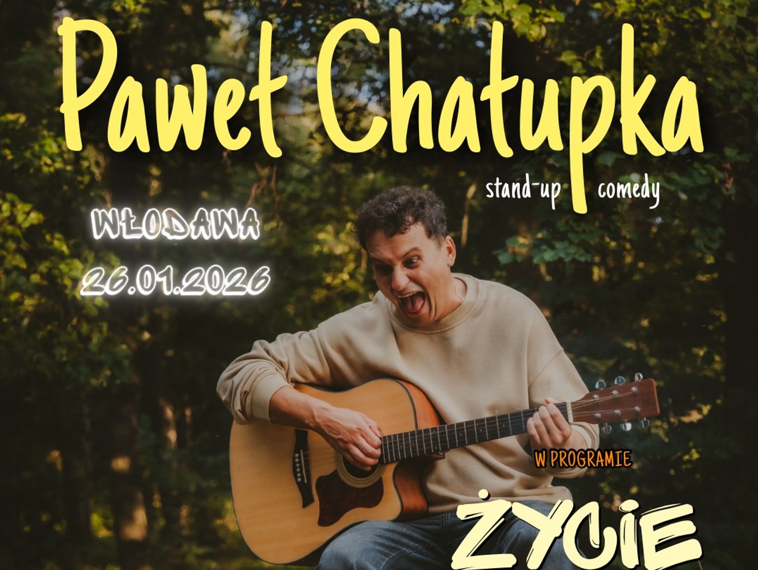 Włodawa. Paweł Chałupka wystąpi z programem „Życie jest nobelon”