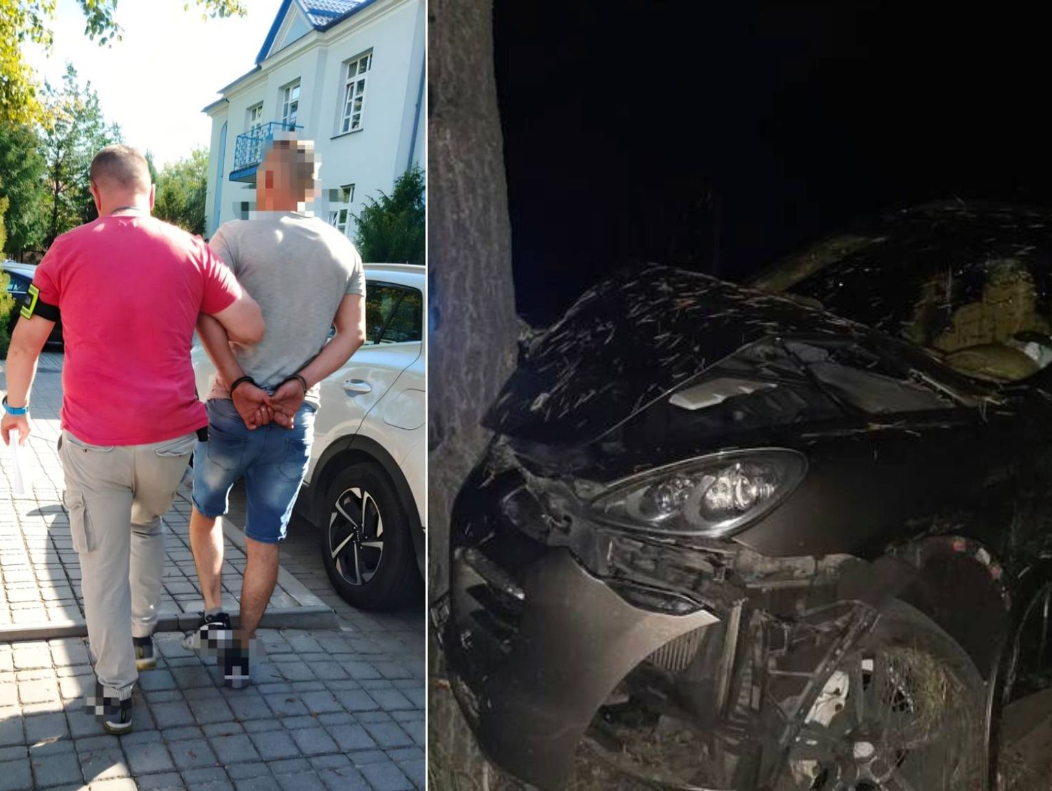 Włodawa. Pijany i poszukiwany rozbił Porsche na Młynarskiej. Miał dwa promile i zakaz prowadzenia pojazdów