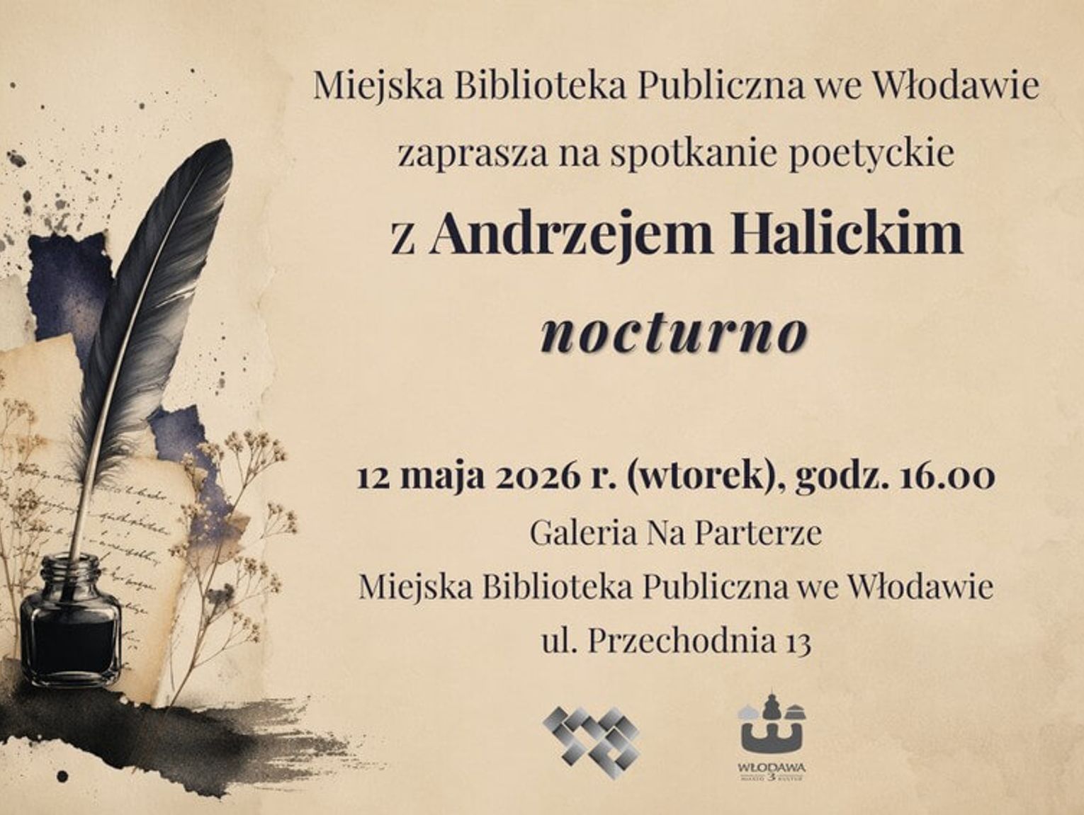 Włodawa. Wieczór autorski Andrzeja Halickiego w Miejskiej Bibliotece Publicznej