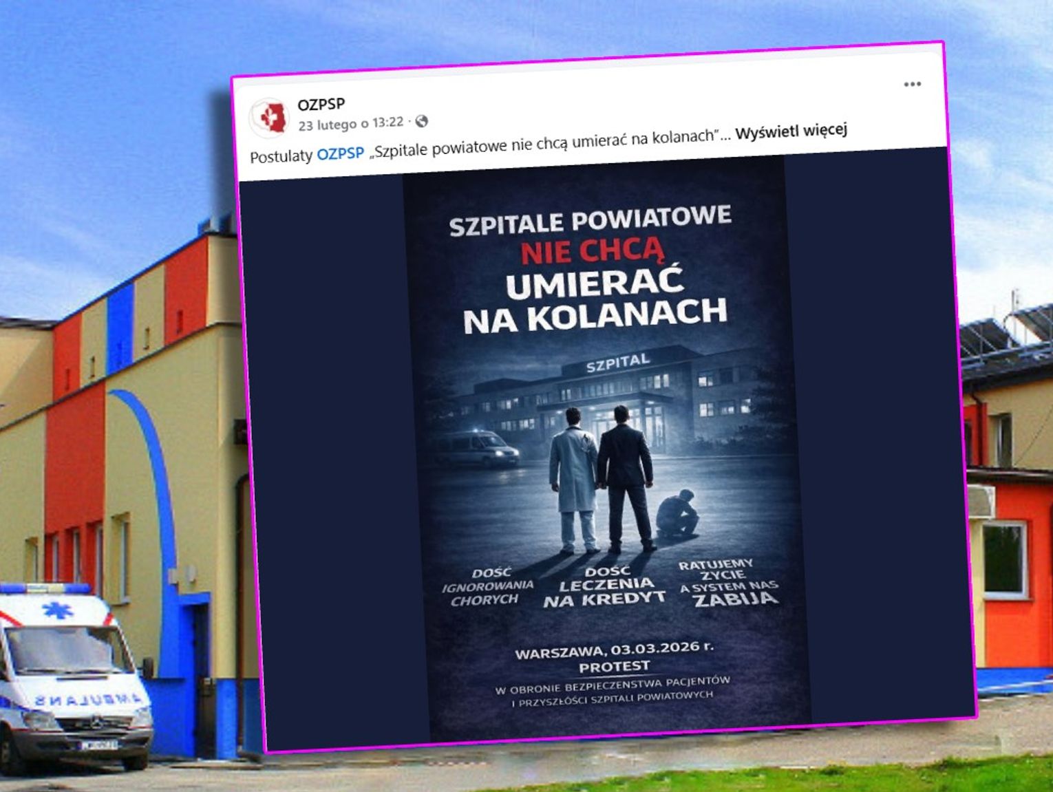 Włodawski szpital nie chce umierać na kolanach. Będzie ogólnopolski protest