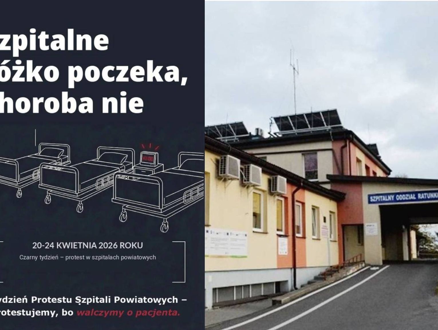 Włodawski szpital przyłącza się do ogólnopolskiego protestu.„Czarny Tydzień” szpitali powiatowych