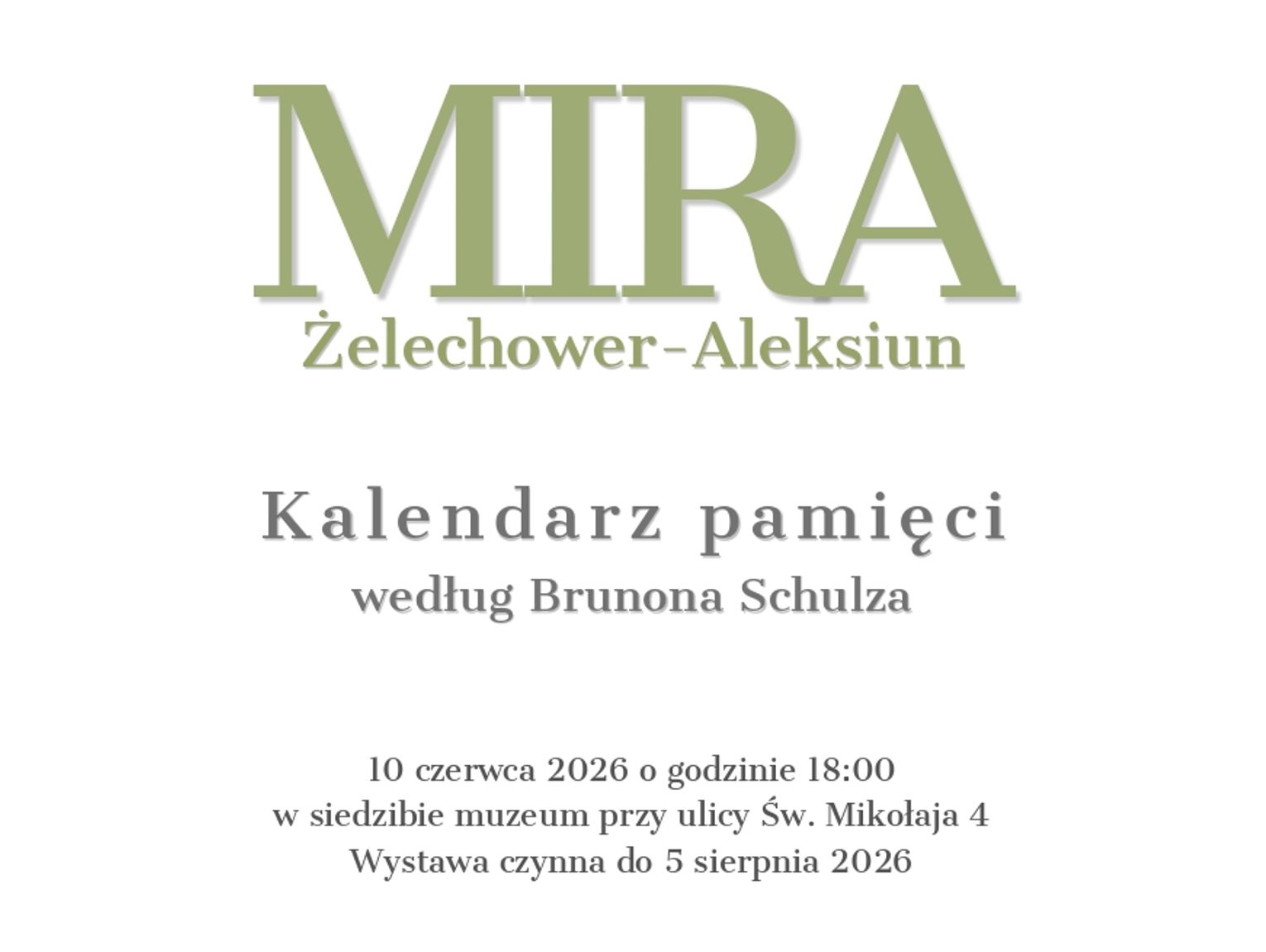 Chełm. Muzeum zaprasza na wystawę Miry Żelechower-Aleksiun