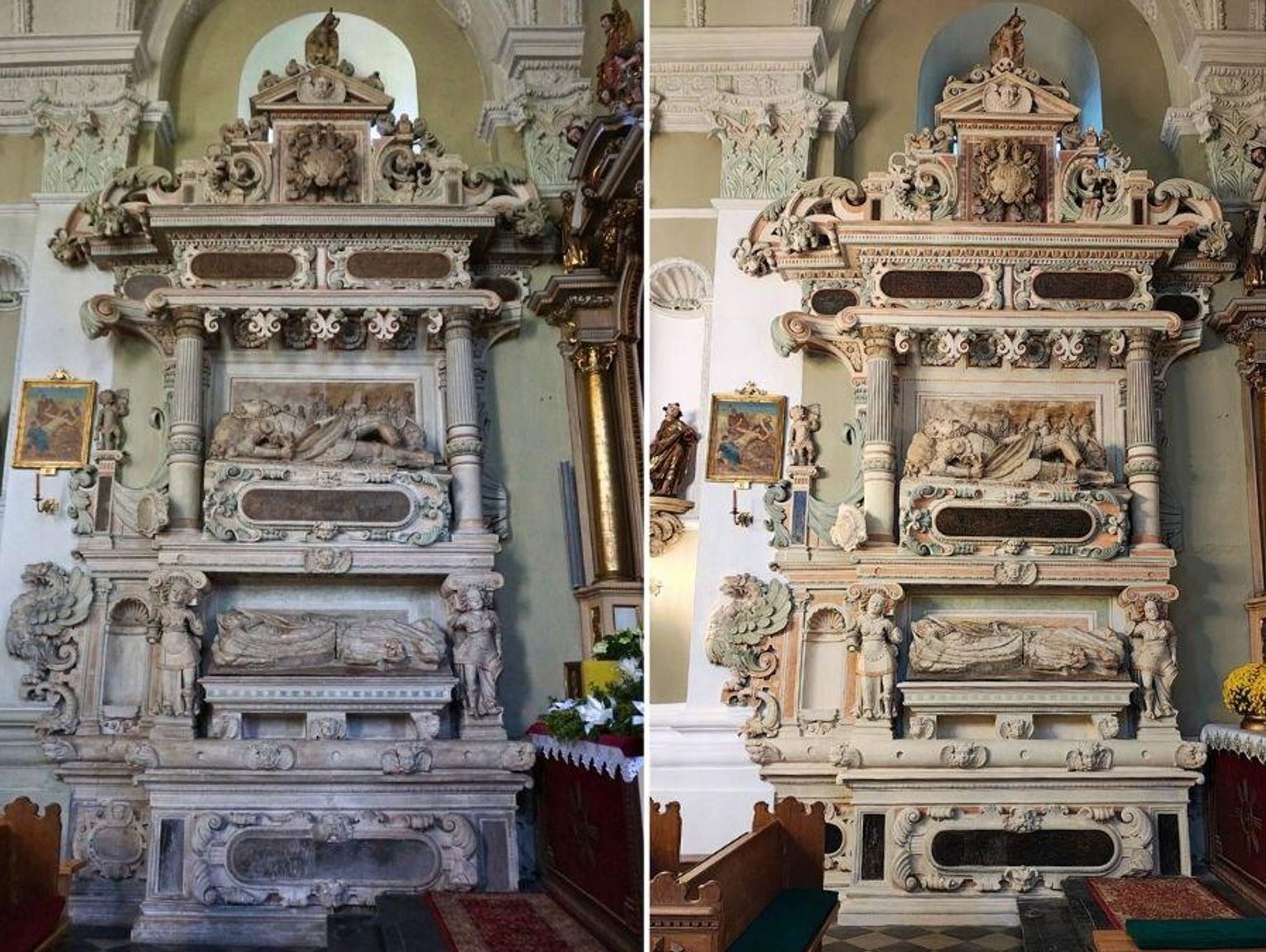 Zakończono konserwację renesansowych nagrobków Uchańskich w Uchaniach