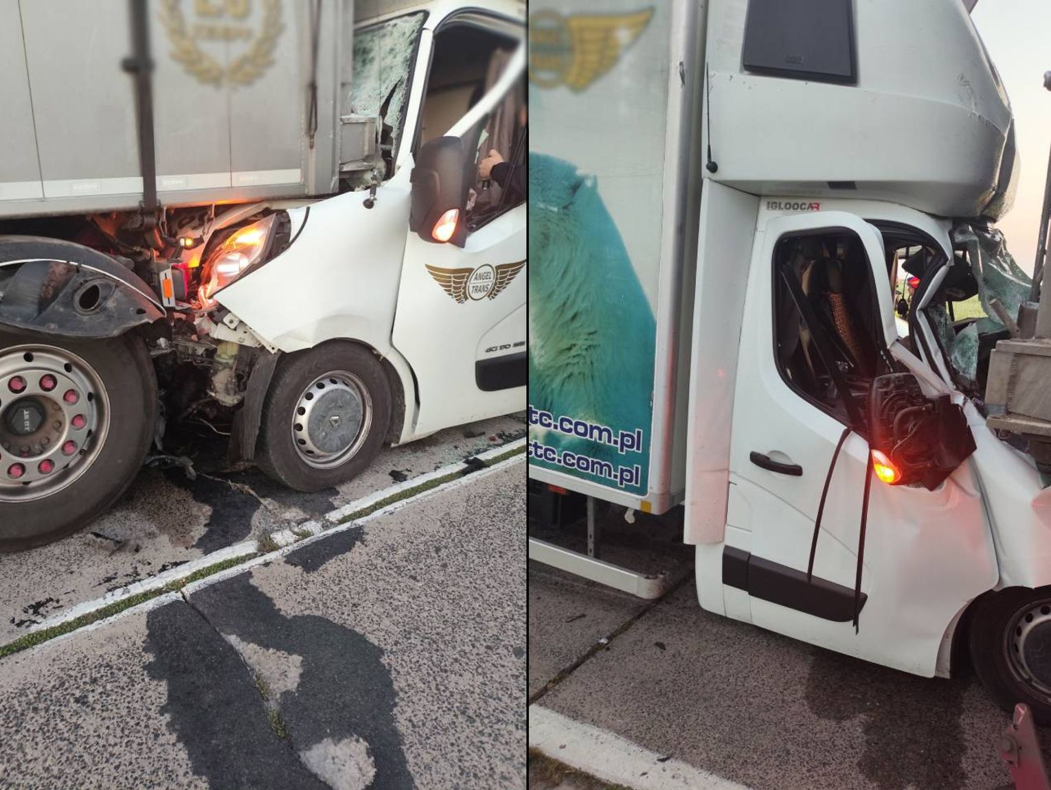 Zderzenie busa z ciężarówką w Korolówce. Kierowca trafił do szpitala