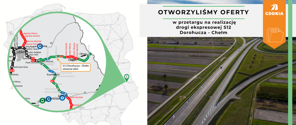 10 chętnych do budowy drogi S12 Dorohucza-Chełm [PLAN TRASY]