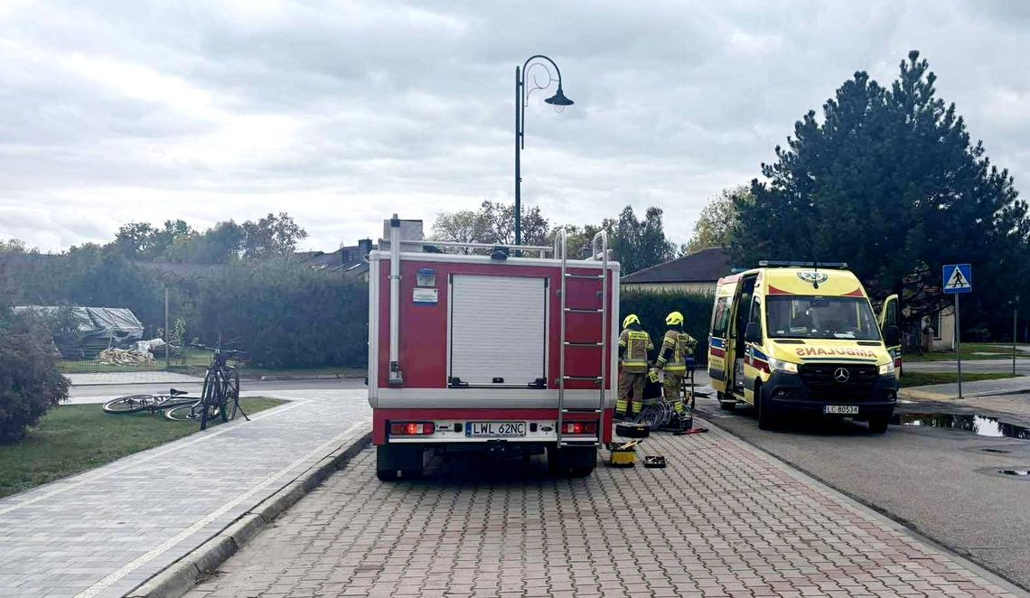 10-letni rowerzysta ranny w wypadku w Urszulinie. Chłopiec trafił do szpitala
