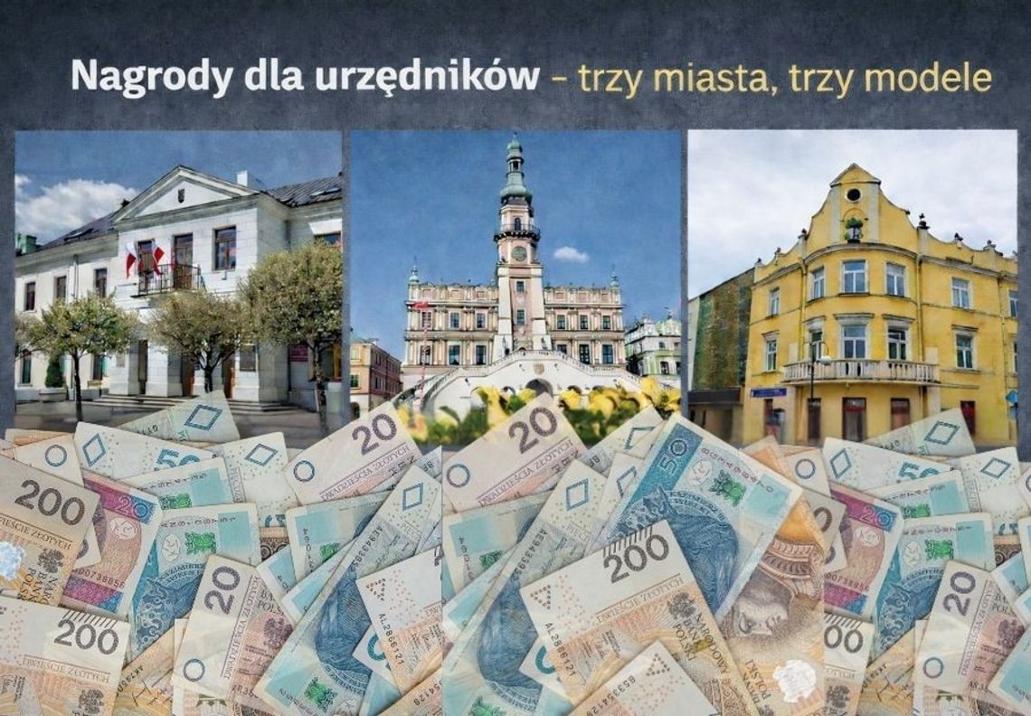 Trzy miasta regionu pokazują, że nie ma jednego modelu nagradzania urzędników – od wysokich, indywidualnych premii po system powszechnych dodatków dla wszystkich pracowników.