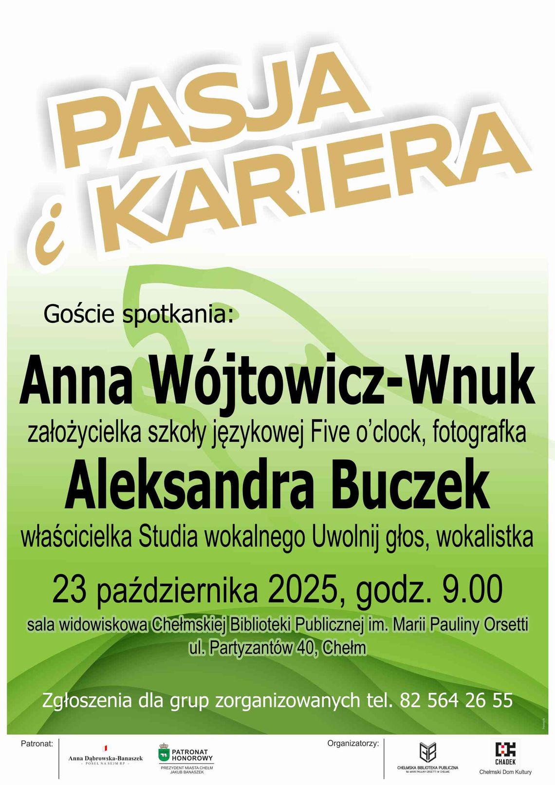 Aleksandra Buczek i Anna Wójtowicz-Wnuk gośćmi w Chełmskiej Bibliotece Publicznej
