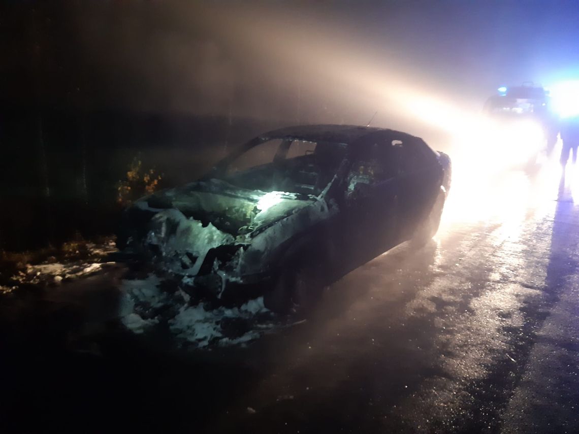 Auto uderzyło w drzewo i stanęło w ogniu. Dlaczego kierowca je porzucił?