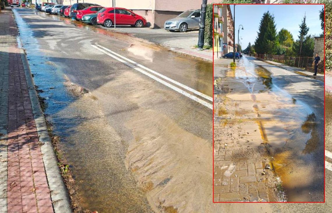 Awaria sieci wodociągowej na ul. Kotlarskiej we Włodawie