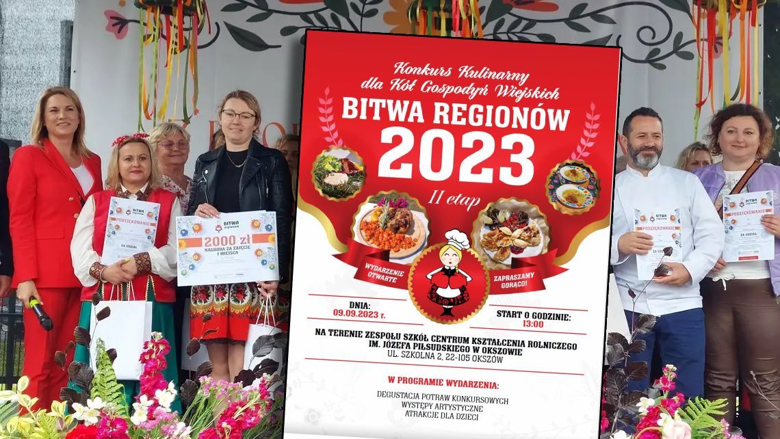 plakat półfinału wojewódzkiego bitwy regionów w okszowie