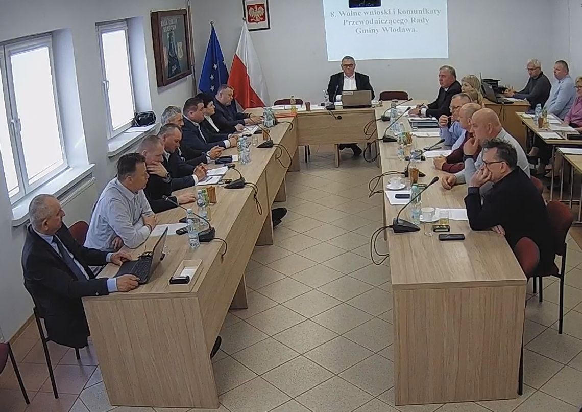 Kadr z kwietniowej sesji Rady Gminy Włodawa