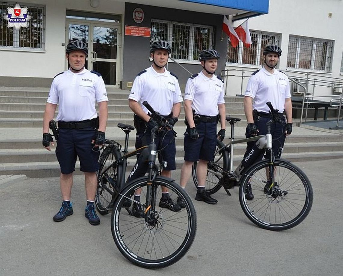Błękitny patrol po chełmsku. Mundurowi strzegą prawa na rowerach