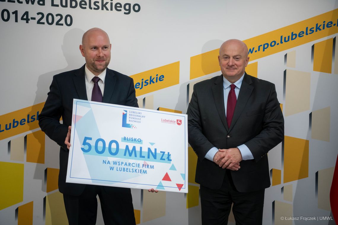 Blisko pół miliarda złotych na wsparcie lubelskich firm
