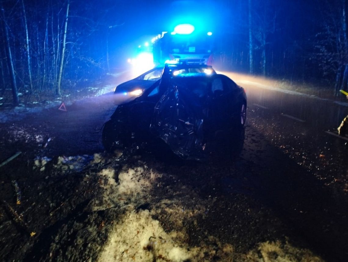 BMW uderzyło w drzewa. Kierowca popełnił poważny błąd, za który mógł przypłacić życiem