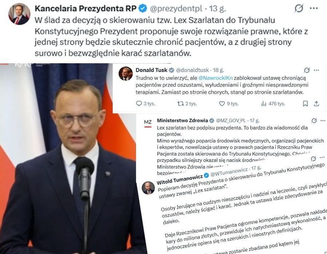 Burza po decyzji Prezydenta. Padły ostre słowa. Lex szarlatan dzieli