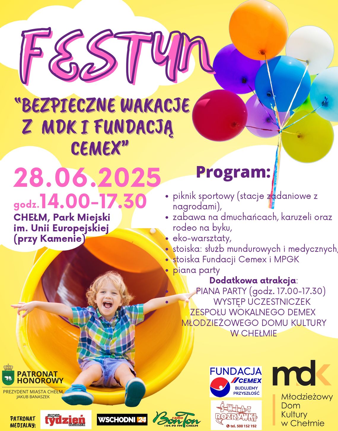 Chełm. Bezpieczne Wakacje z MDK i Fundacją CEMEX
