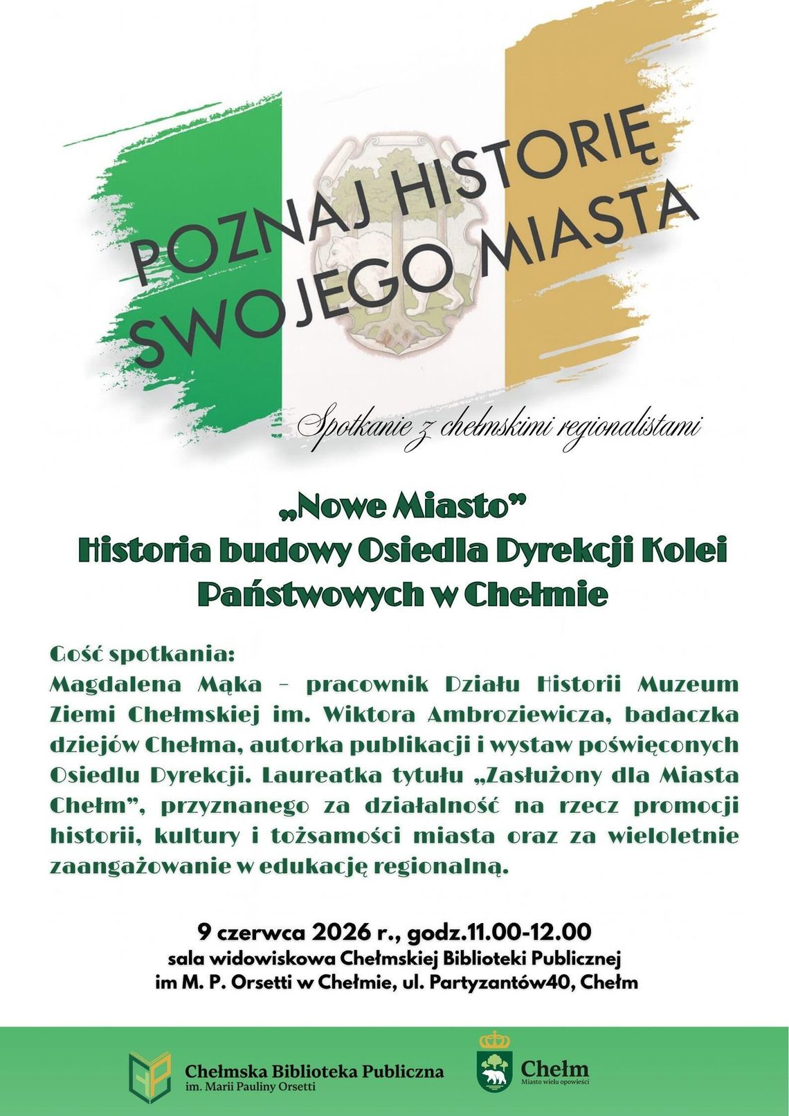 Chełm. Biblioteka zaprasza na spotkanie o osiedlu Dyrekcji Kolei Państwowych 9 czerwca o godzinie 11:00 odbędzie się spotkanie o historii Osiedla Dyrekcji Kolei Państwowych w Chełmskiej Bibliotece Publicznej.