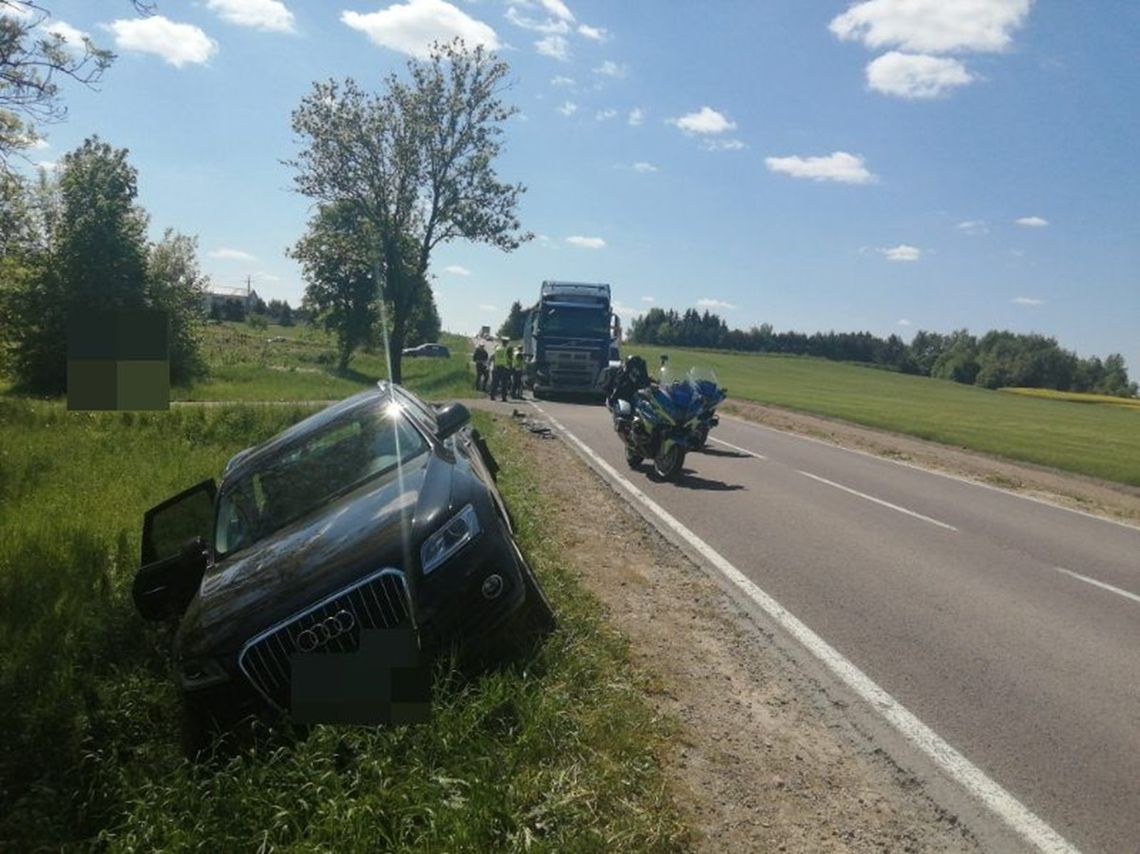 Chełm. Chwile grozy! Ciężarówka uderzyła w audi