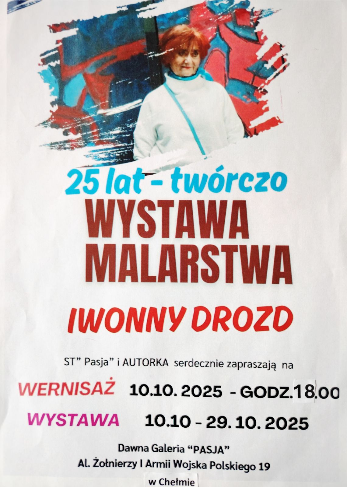 Chełm. Iwonna Drozd świętuje 25 lat malarstwa
