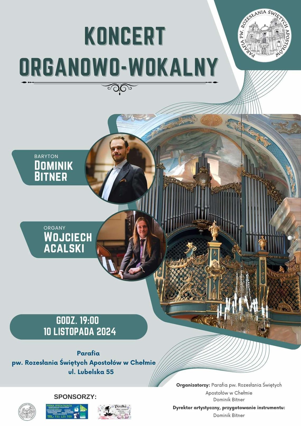 Chełm. Koncert organowo-wokalny w parafii Rozesłania Świętych Apostołów