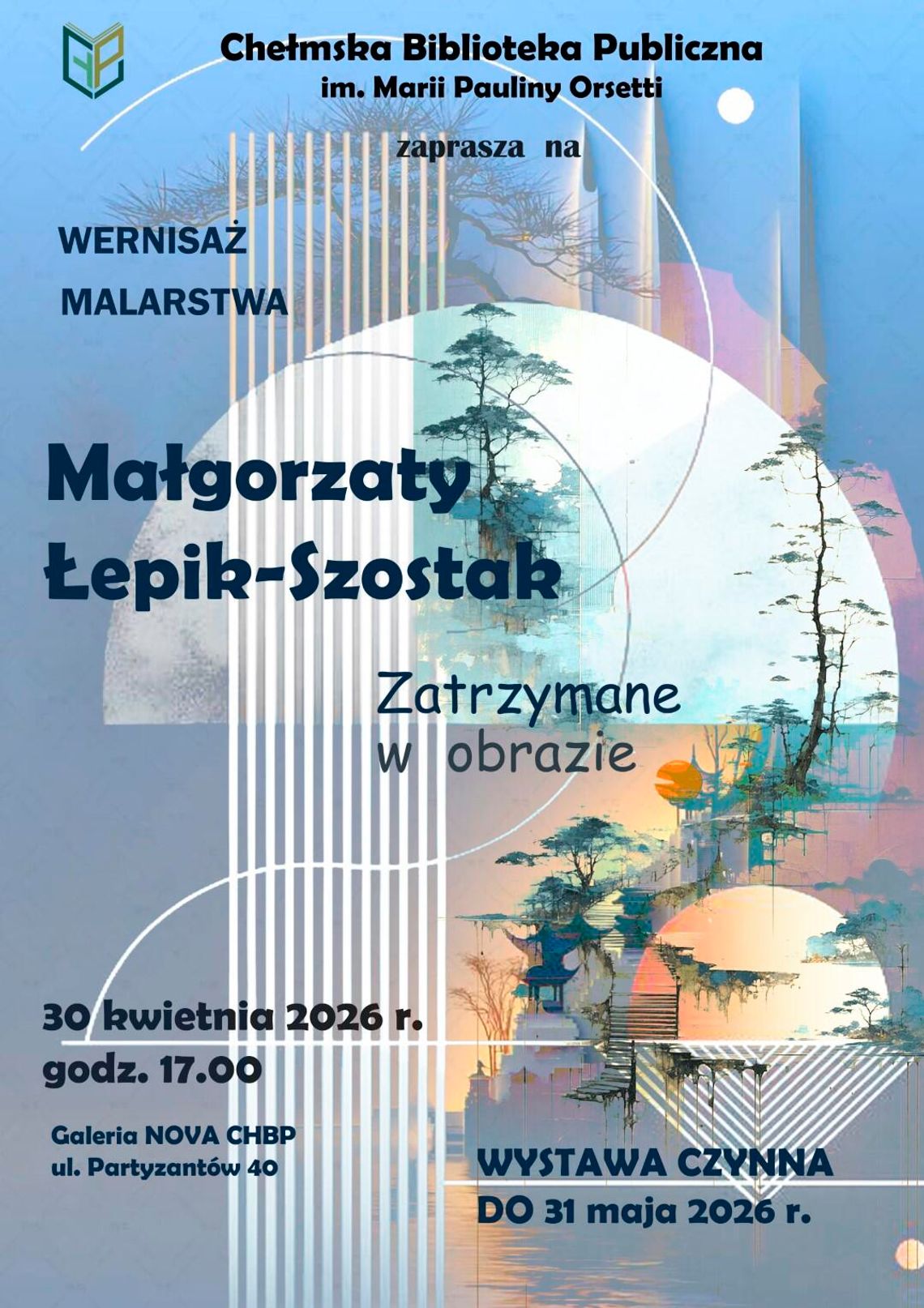 Otwarcie wystawy zaplanowano na 30 kwietnia o godzinie 17:00 w galerii Nova ChBP przy ulicy Partyzantów 40.