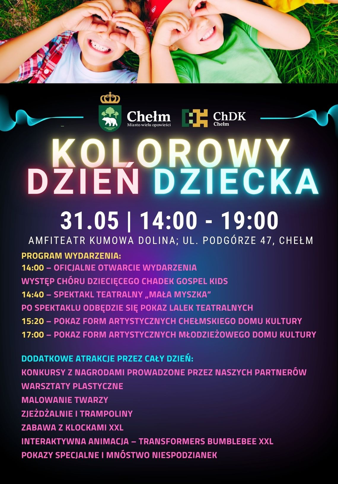 Wielkie, wspólne świętowanie odbędzie się w niedzielę, 31 maja w Amfiteatrze Kumowa Dolina.