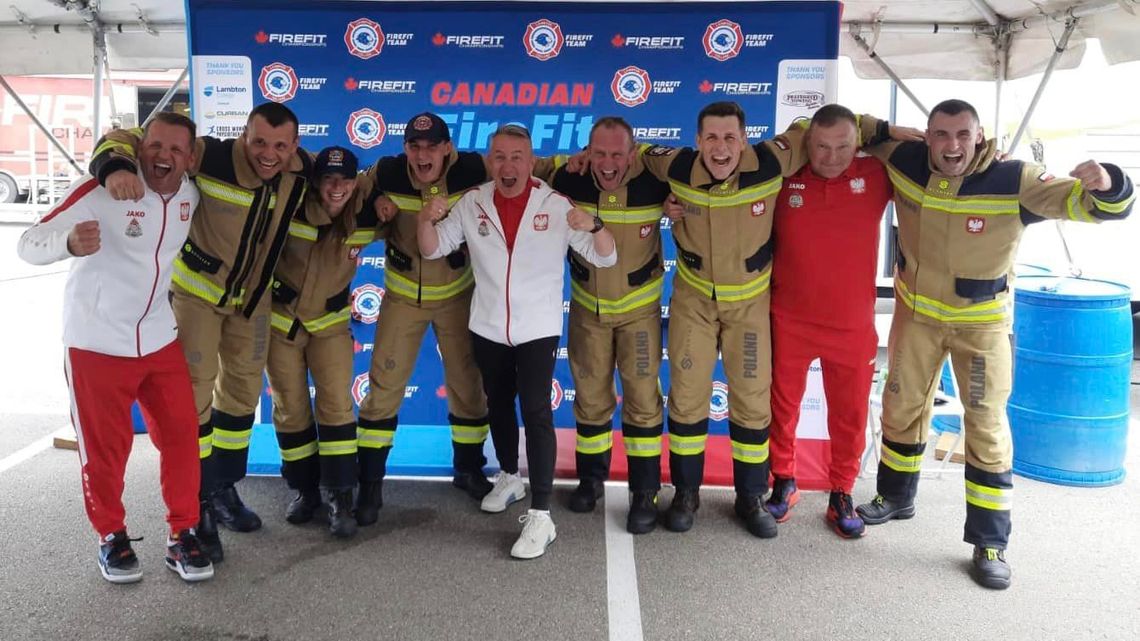 kadra polskich strażakó na mistrzostwa świata w kanadzie