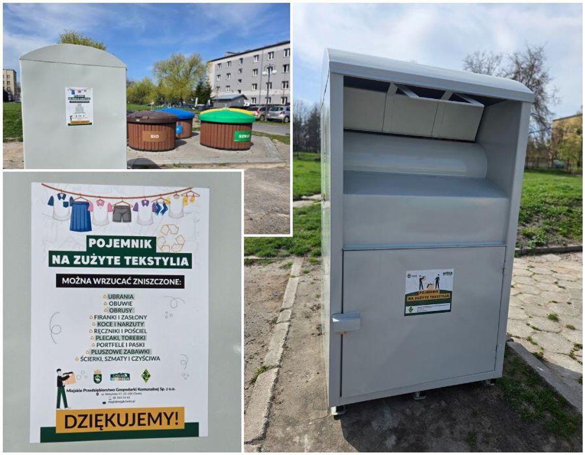 Chełm. Nowe pojemniki na zużyte tekstylia już dostępne w pięciu lokalizacjach