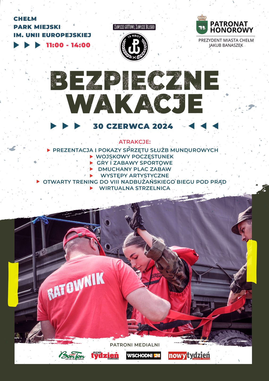 Chełm. Piknik pod hasłem: "Bezpieczne wakacje"