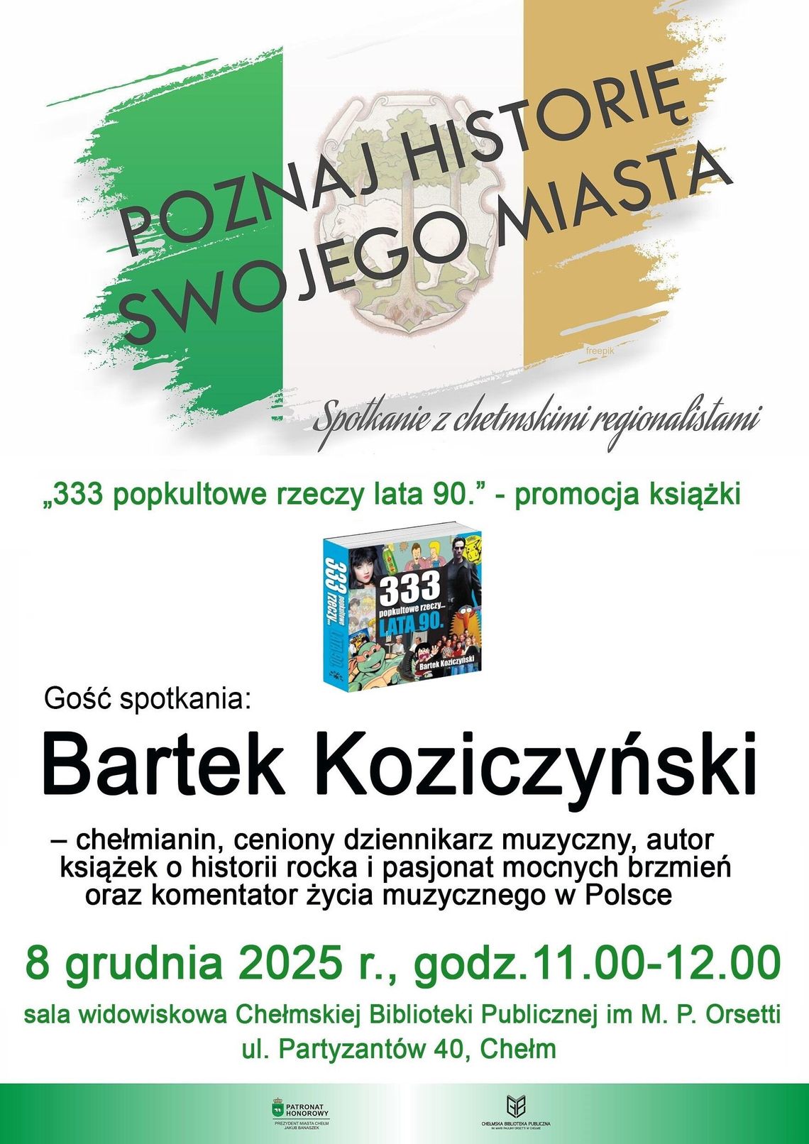Premiera Książki „333 popkultowe rzeczy lata 90” i spotkanie z Bartkiem Koziczyńskim odbędzie się 8 grudnia o godzinie 11:00.