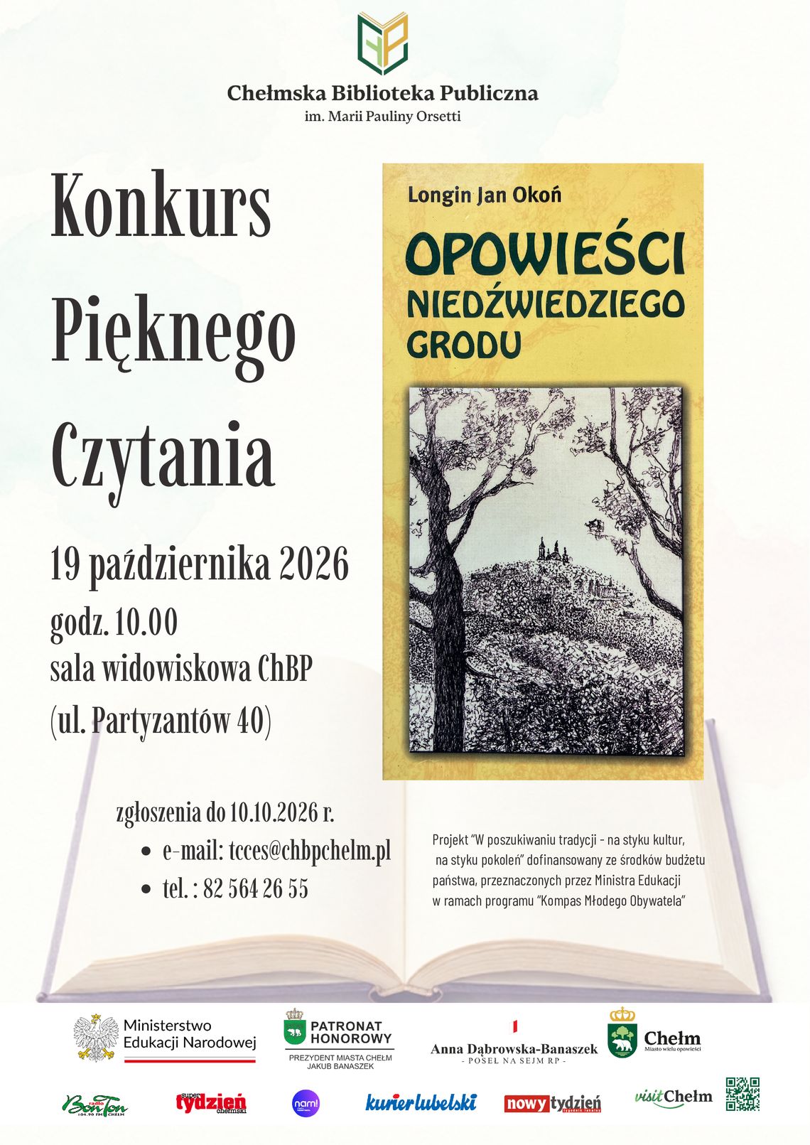 Chełm. Ruszają zapisy do konkursu pięknego czytania „Opowieści Niedźwiedziego Grodu” Wydarzenie odbędzie się 19 października, a zgłoszenia będą przyjmowane do 10 października.