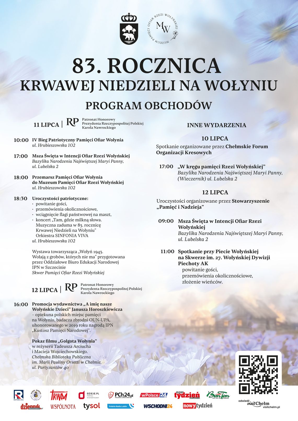 Chełm uczci 83. rocznicę Krwawej Niedzieli na Wołyniu. Znamy program Plakat zapowiadający 83. rocznicę Krwawej Niedzieli na Wołyniu i program obchodów w Chełmie