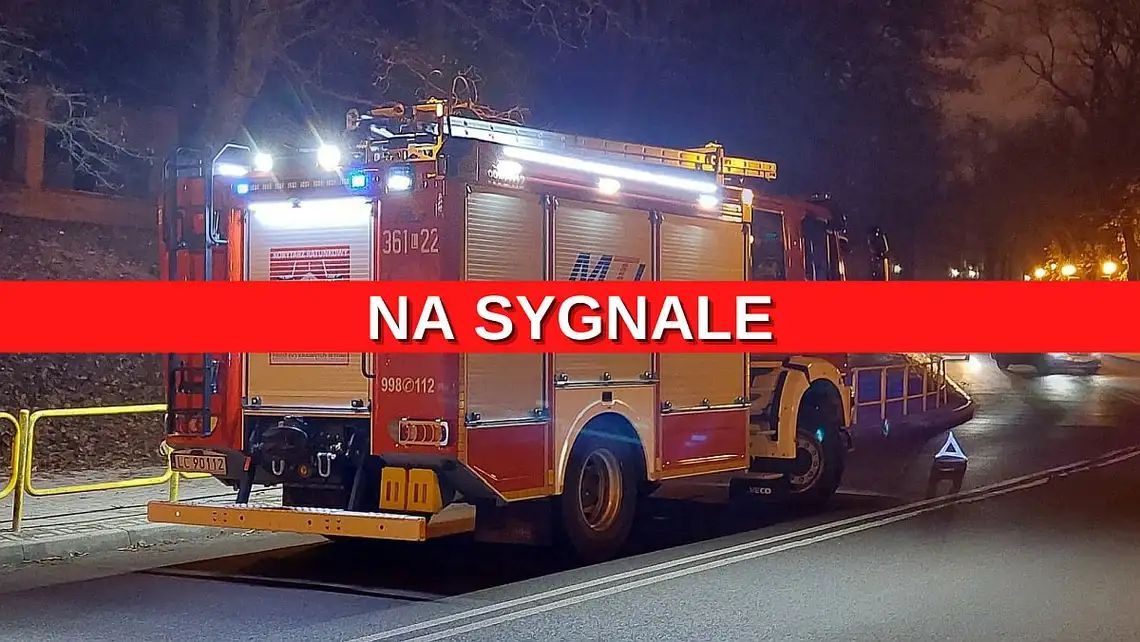 chełmski wóz strażacki na sygnale