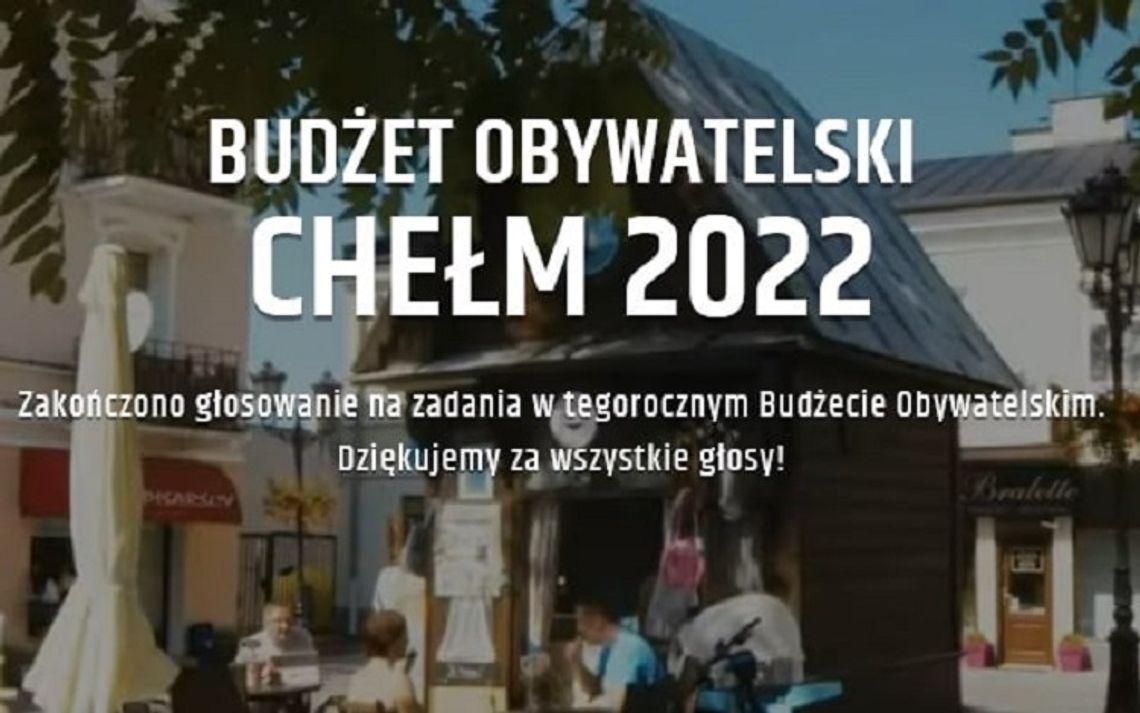 Chełm: Wyniki głosowania w Budżecie Obywatelskim 2022!