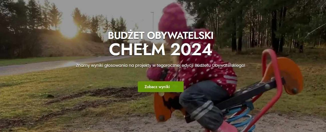 Chełm. Znamy wyniki głosowania ramach Budżetu Obywatelskiego!